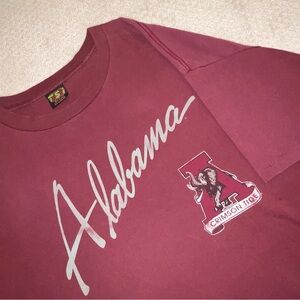 Vintage 90s University of Alabama BAMA 90s T Shirt Size XXL USA Graphic Single